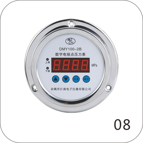 DMY100-2B数字电接点压力表（不锈钢轴向）